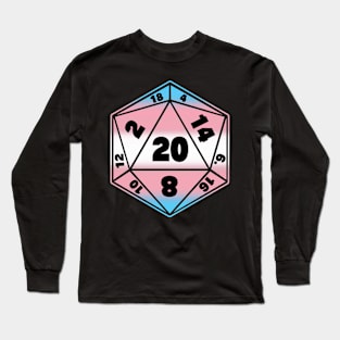 D20 Pride Flag Dice Long Sleeve T-Shirt